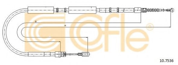 Cablu, frana de parcare AUDI A4 (8EC, B7) (2004 - 2008) COFLE 10.7536 piesa NOUA