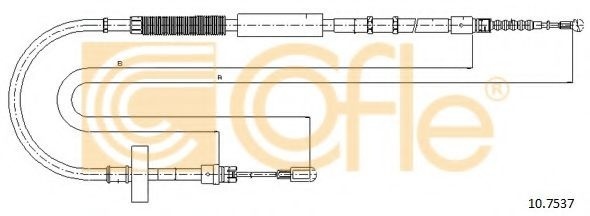 Cablu, frana de parcare AUDI A4 (8EC, B7) (2004 - 2008) COFLE 10.7537 piesa NOUA