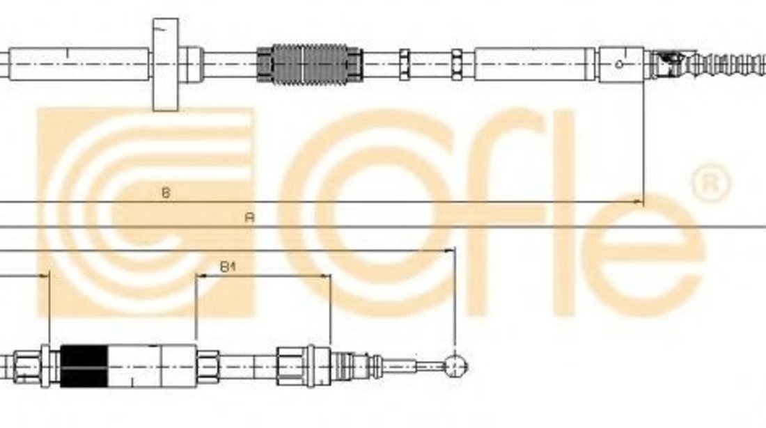 Cablu, frana de parcare AUDI A4 Avant (8D5, B5) (1994 - 2001) COFLE 10.7531 piesa NOUA
