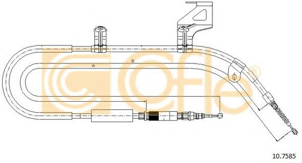 Cablu, frana de parcare AUDI A6 (4B2, C5) (1997 - 2005) COFLE 10.7585 piesa NOUA