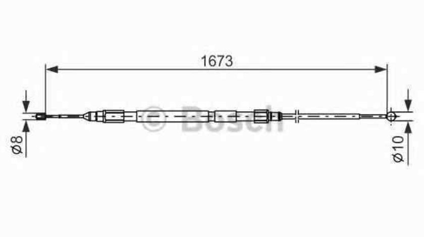 Cablu, frana de parcare BMW (BRILLIANCE) 5 SERIES (E60) BOSCH 1 987 477 948