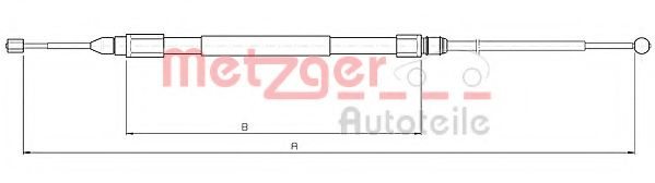 Cablu, frana de parcare BMW Seria 1 (E81) (2006 - 2012) METZGER 10.4138 piesa NOUA