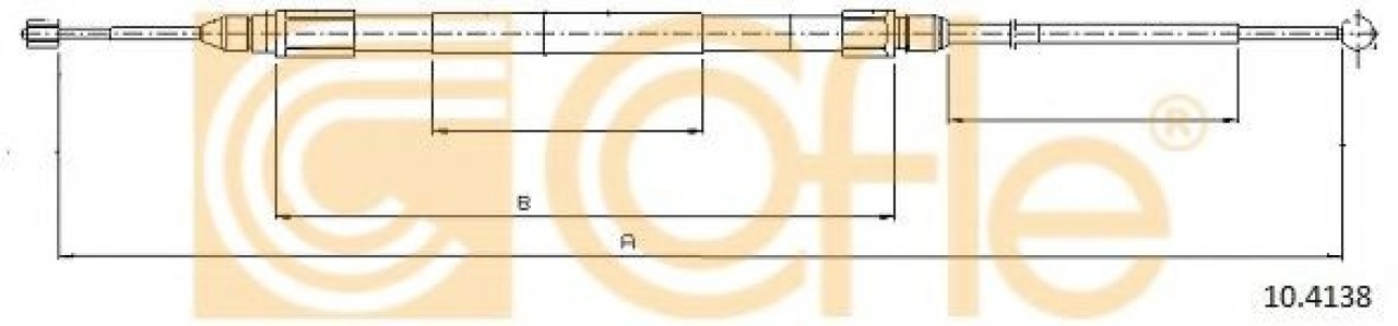 Cablu, frana de parcare BMW Seria 1 (E81) (2006 - 2012) COFLE 10.4138 piesa NOUA