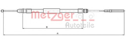 Cablu, frana de parcare BMW Seria 3 Cabriolet (E46) (2000 - 2007) METZGER 10.4136 piesa NOUA