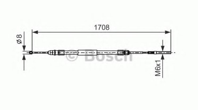 Cablu, frana de parcare BMW Seria 3 Cabriolet (E46) (2000 - 2007) BOSCH 1 987 477 531 piesa NOUA