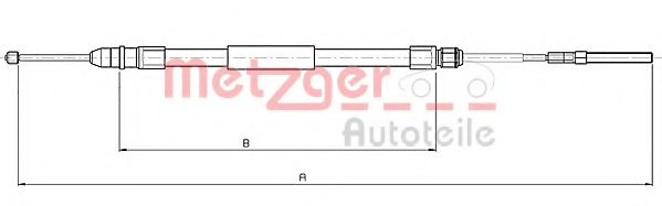 Cablu, frana de parcare BMW Seria 3 (E46) (1998 - 2005) METZGER 10.4136 piesa NOUA