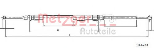 Cablu, frana de parcare BMW Seria 3 (F30, F35, F80) (2011 - 2016) METZGER 10.4233 piesa NOUA