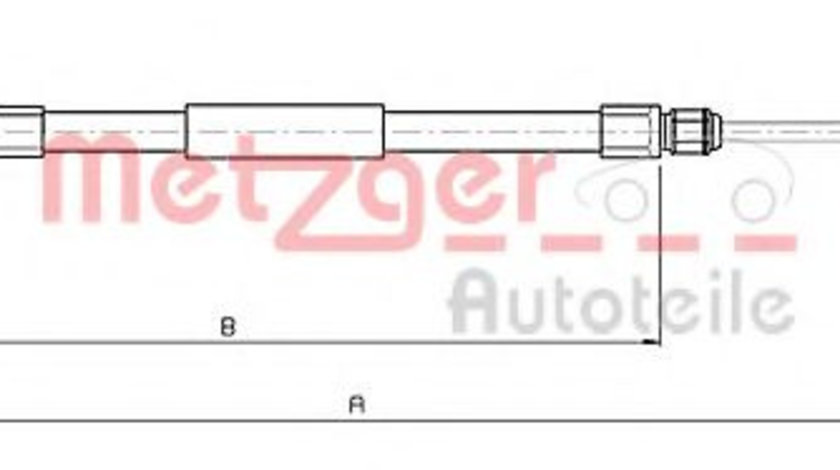 Cablu, frana de parcare BMW Seria 3 Touring (E46) (1999 - 2005) METZGER 10.4136 piesa NOUA