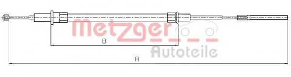 Cablu, frana de parcare BMW Seria 5 (E39) (1995 - 2003) METZGER 10.4153 piesa NOUA