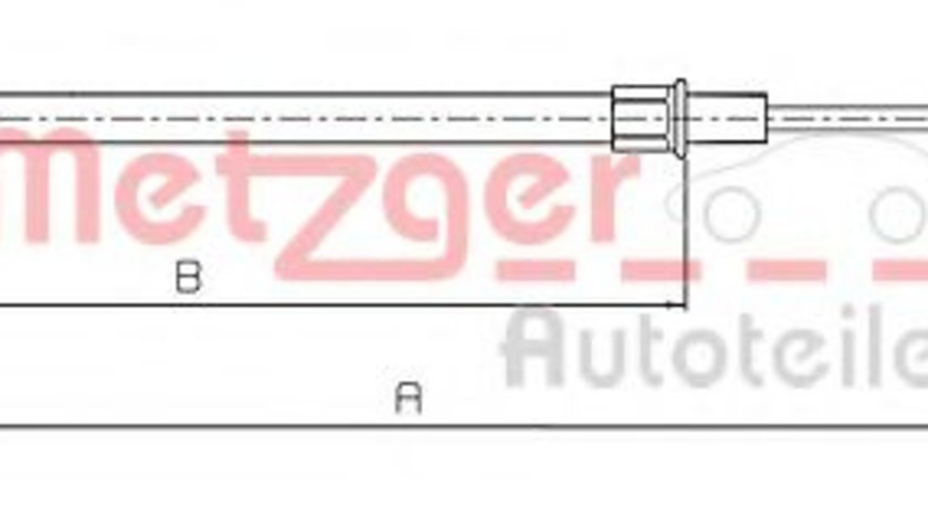 Cablu, frana de parcare BMW Seria 5 (E39) (1995 - 2003) METZGER 10.4153 piesa NOUA