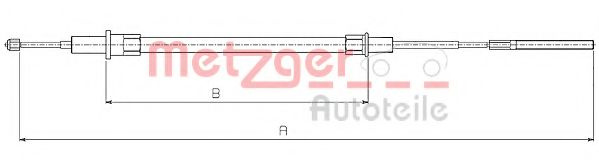 Cablu, frana de parcare BMW Seria 5 (E39) (1995 - 2003) METZGER 10.4154 piesa NOUA