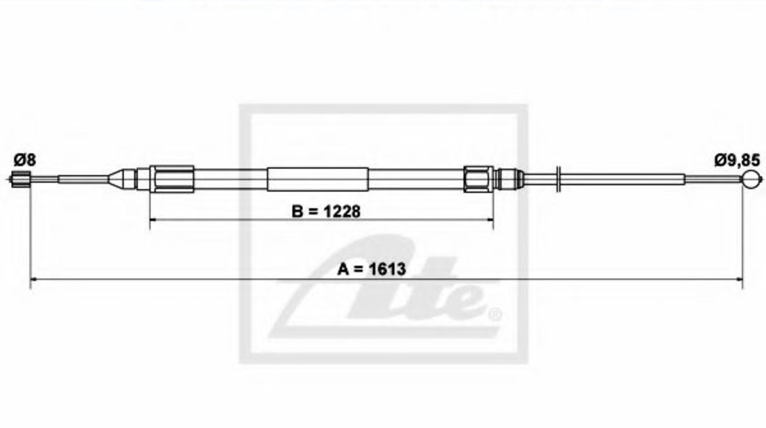 Cablu, frana de parcare BMW X3 (E83) (2004 - 2011) ATE 24.3727-0235.2 piesa NOUA