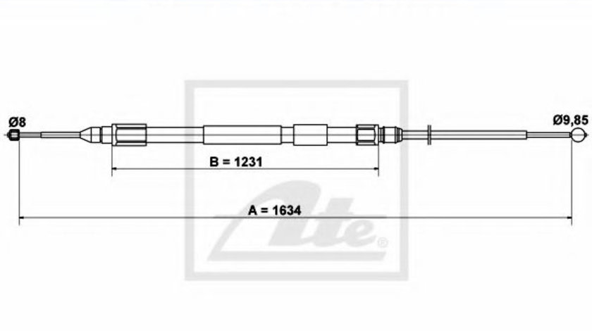 Cablu, frana de parcare BMW X3 (E83) (2004 - 2011) ATE 24.3727-0238.2 piesa NOUA