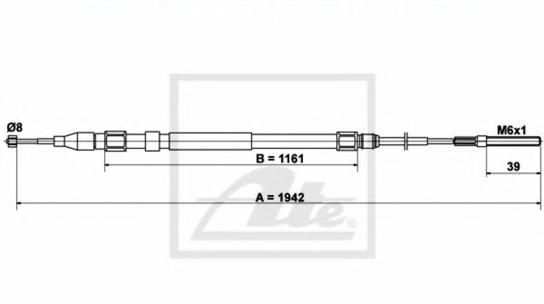 Cablu, frana de parcare BMW X5 (E53) (2000 - 2006) ATE 24.3727-0231.2 piesa NOUA