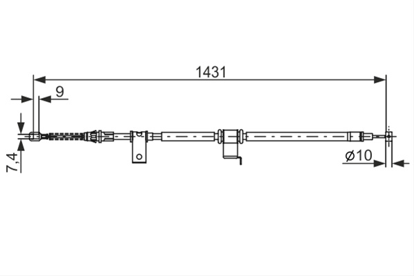 Cablu, Frana De Parcare Bosch Chevrolet 1 987 482 293
