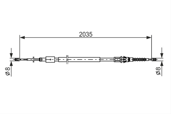 Cablu, Frana De Parcare Bosch Citroën 1 987 477 598
