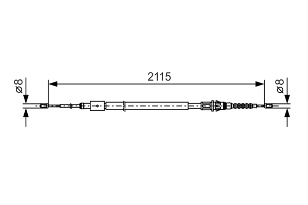 Cablu, Frana De Parcare Bosch Citroën 1 987 477 775