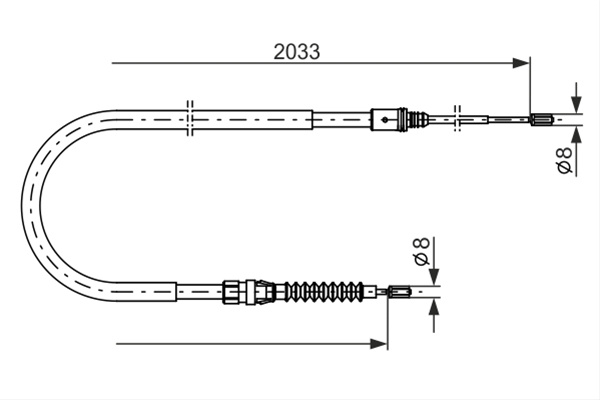 Cablu, Frana De Parcare Bosch Citroën 1 987 482 190