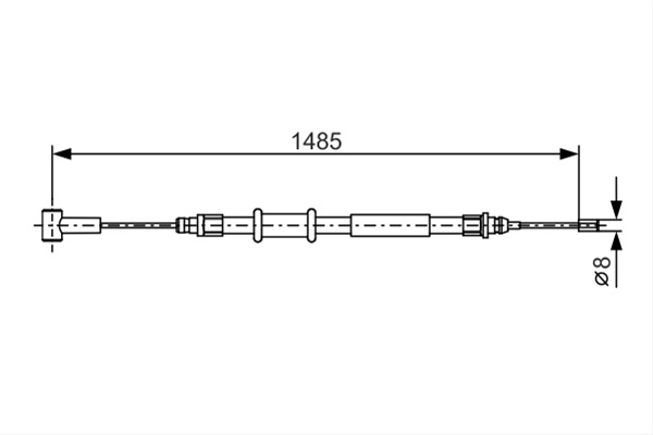 Cablu, Frana De Parcare Bosch Citroën 1 987 482 214