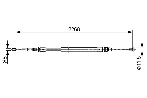 Cablu, Frana De Parcare Bosch Citroën 1 987 482 409