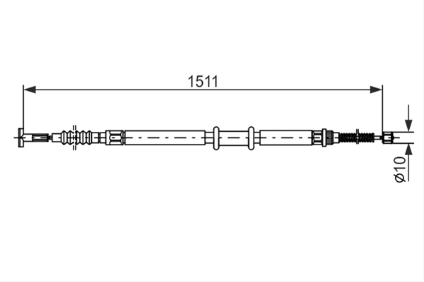 Cablu, Frana De Parcare Bosch Fiat 1 987 477 968
