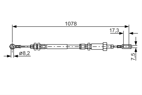 Cablu, Frana De Parcare Bosch Fiat 1 987 482 002
