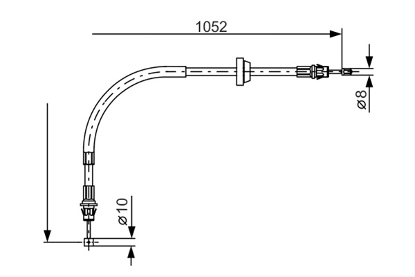 Cablu, Frana De Parcare Bosch Ford 1 987 477 186