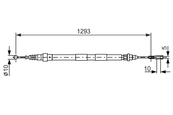 Cablu, Frana De Parcare Bosch Ford 1 987 477 630