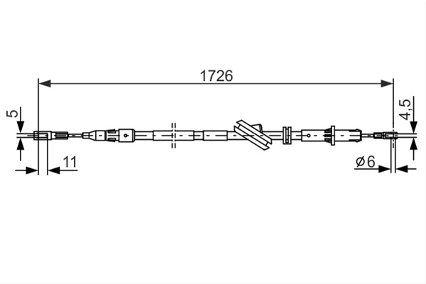 Cablu, Frana De Parcare Bosch Mercedes-Benz 1 987 477 897