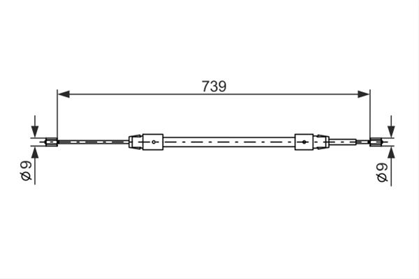 Cablu, Frana De Parcare Bosch Mercedes-Benz 1 987 477 691
