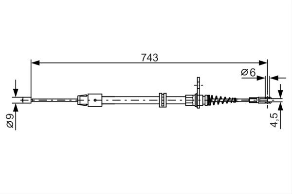 Cablu, Frana De Parcare Bosch Mercedes-Benz 1 987 482 329