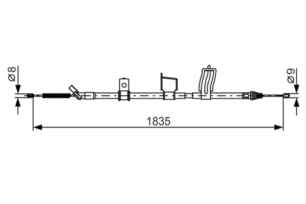 Cablu, Frana De Parcare Bosch Nissan 1 987 482 341