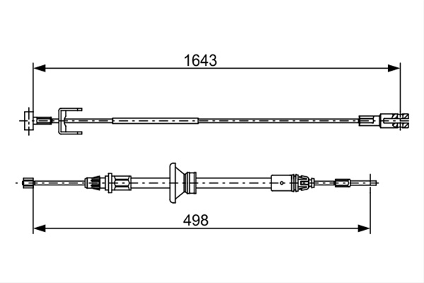 Cablu, Frana De Parcare Bosch Opel 1 987 482 525