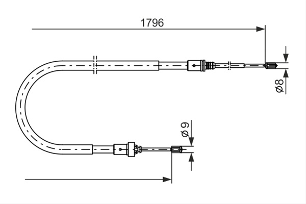 Cablu, Frana De Parcare Bosch Peugeot 1 987 477 235