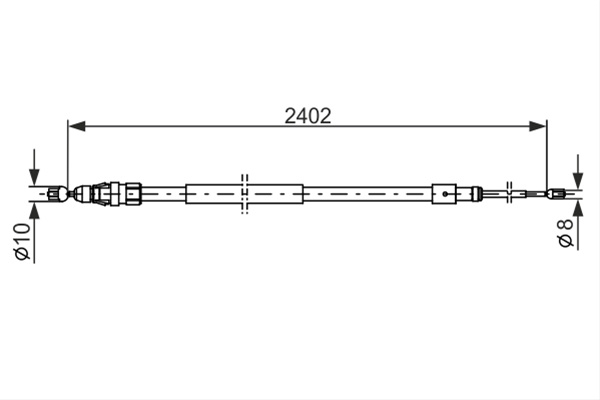 Cablu, Frana De Parcare Bosch Peugeot 1 987 482 276