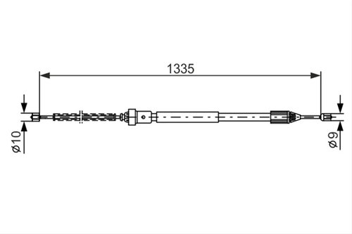 Cablu, Frana De Parcare Bosch Renault 1 987 477 783