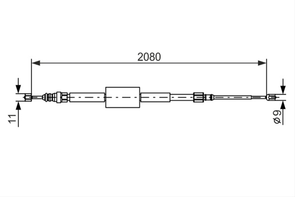 Cablu, Frana De Parcare Bosch Renault 1 987 477 787
