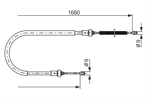 Cablu, Frana De Parcare Bosch Renault 1 987 477 955