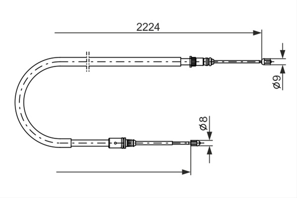 Cablu, Frana De Parcare Bosch Renault 1 987 482 303