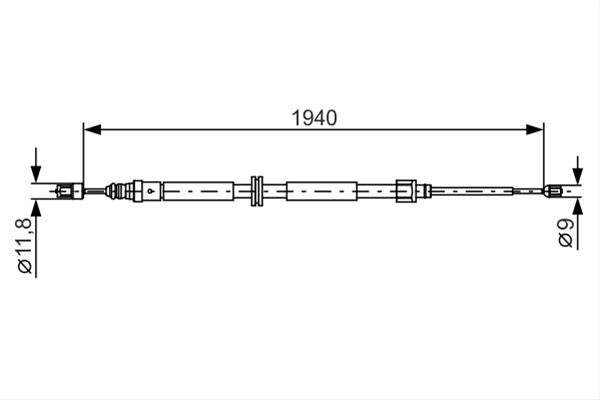 Cablu, Frana De Parcare Bosch Renault 1 987 482 325