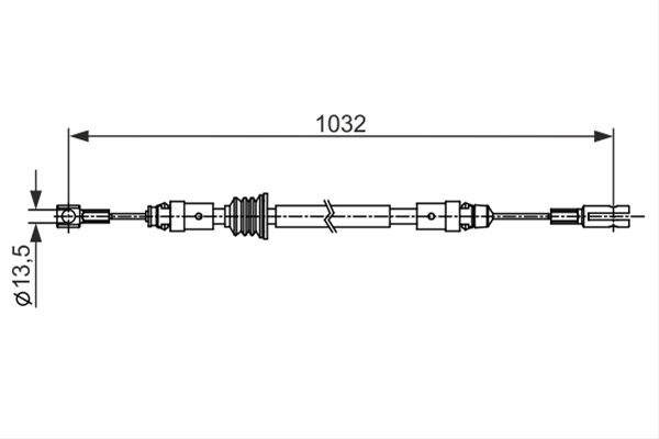 Cablu, Frana De Parcare Bosch Renault 1 987 482 548