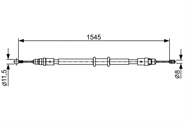 Cablu, Frana De Parcare Bosch Renault 1 987 482 551