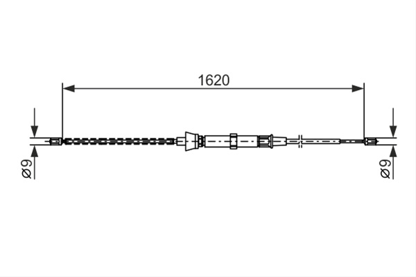 Cablu, Frana De Parcare Bosch Skoda 1 987 477 684