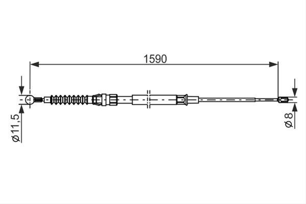 Cablu, Frana De Parcare Bosch Skoda 1 987 482 265