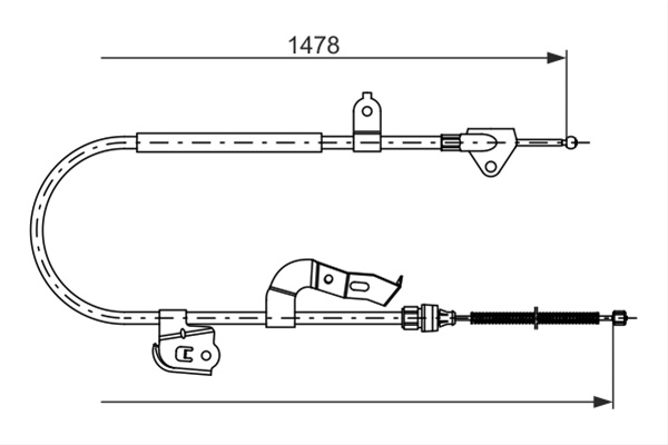Cablu, Frana De Parcare Bosch Toyota 1 987 477 951