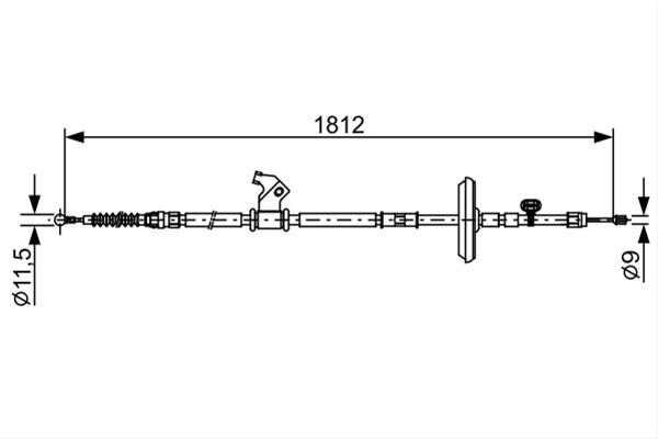 Cablu, Frana De Parcare Bosch Vauxhall 1 987 482 503