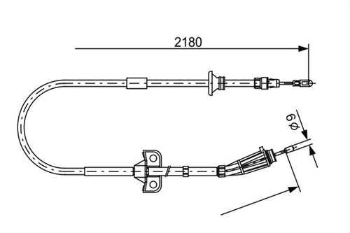 Cablu, Frana De Parcare Bosch Volvo 1 987 477 248
