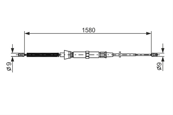 Cablu, Frana De Parcare Bosch Vw 1 987 477 806
