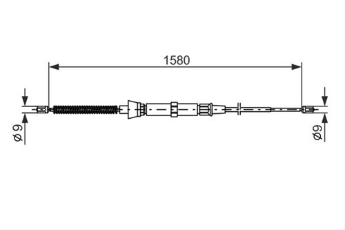 Cablu, Frana De Parcare Bosch Vw 1 987 477 806