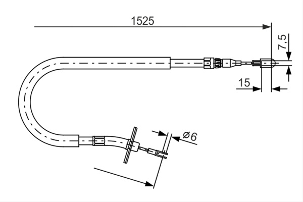 Cablu, Frana De Parcare Bosch Vw 1 987 477 858